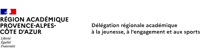 logo de la DRAJES, délégation régionale académique à la jeunesse, à l'engagement et au sport
