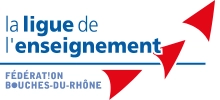 logo : la ligue de l'enseignement, fédération Bouches du rhône