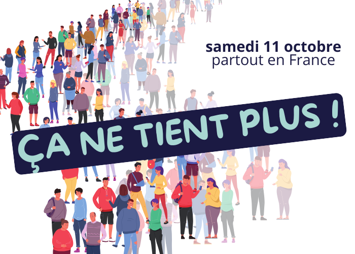 image de foule ''ça ne tient plus !''