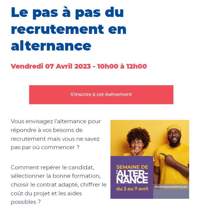Le pas à pas du recrutement en alternance