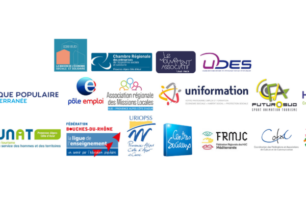 Logos des partenaires - Rencontre emploi associatif 24 mai