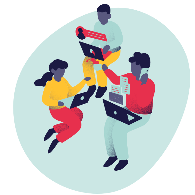 Illustration Personnes & Puzzle - Le mouvement associatif Provence Alpes Côte d'Azur