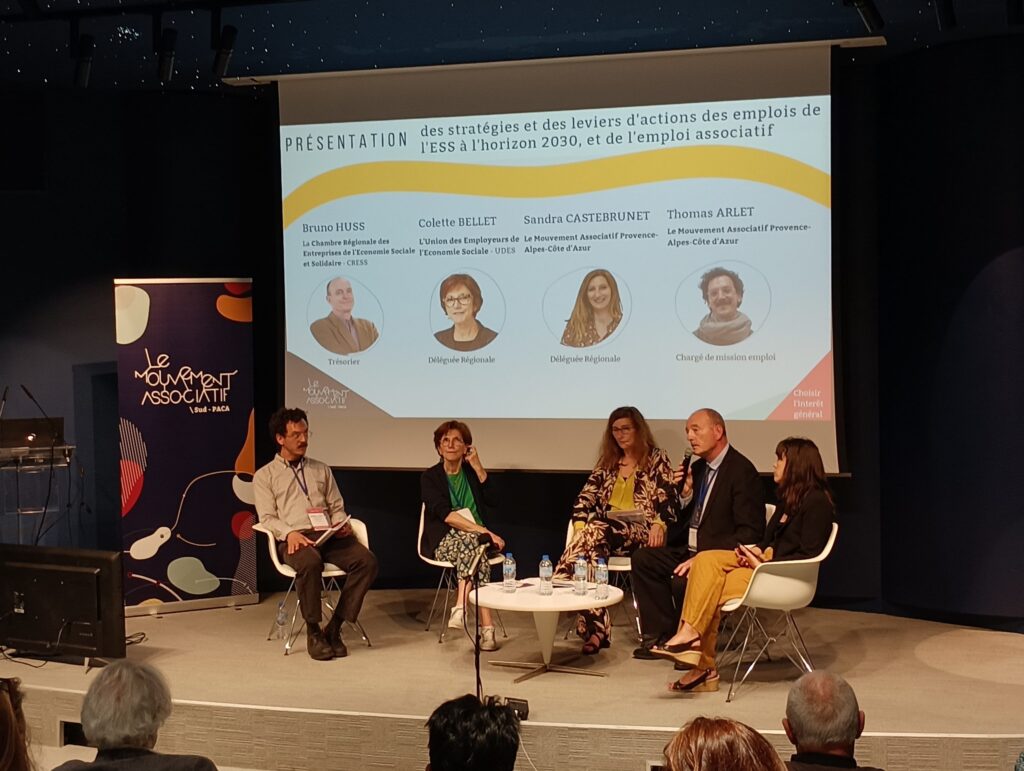 Présentation des stratégies et leviers d'actions des emplois de l'ESS à l'horizon 2030 et de l'emploi associatif, lors de la Journée Régionale de l'Emploi Associatif du 24 mai 2023 Présentation des stratégies et leviers d'actions des emplois de l'ESS à l'horizon 2030 et de l'emploi associatif, lors de la Journée Régionale de l'Emploi Associatif du 24 mai 2023