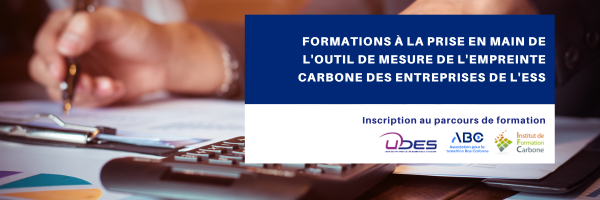 bannière formation PRISE EN MAIN DE L’OUTIL CALCULATEUR CARBONE VALOR’ESS