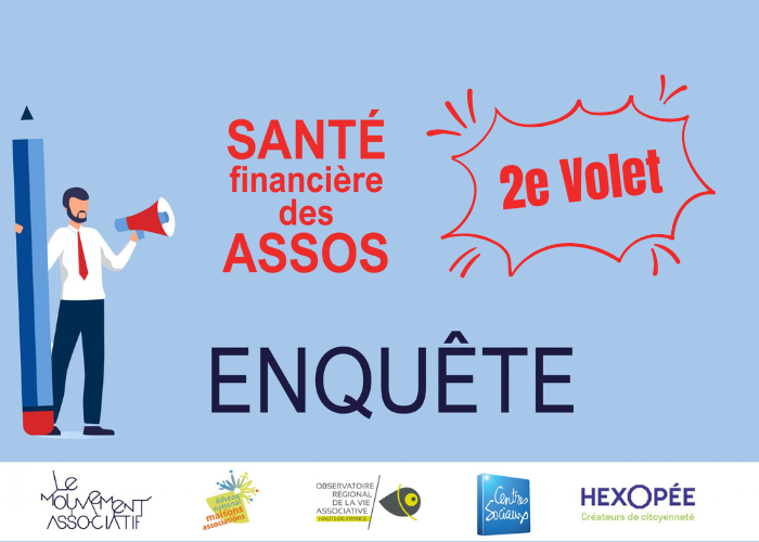 Illustration mégaphone ''santé financière des assos 2e volet''