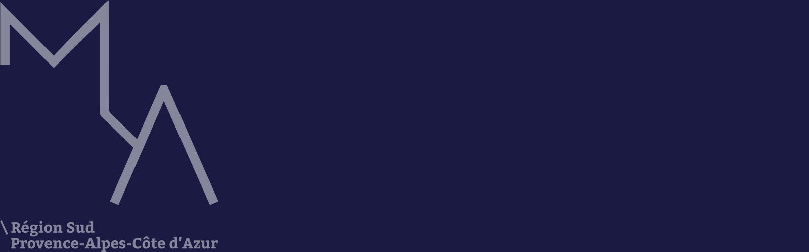 bannière fond bleu et logo LMA