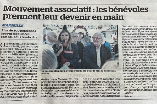 Article La Marseillaise photo article de presse de la mobilisation 11 octobre