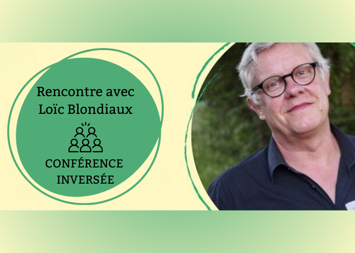Vignette photo intervenant Loic Blondiaux pour présenter la conférence inversée