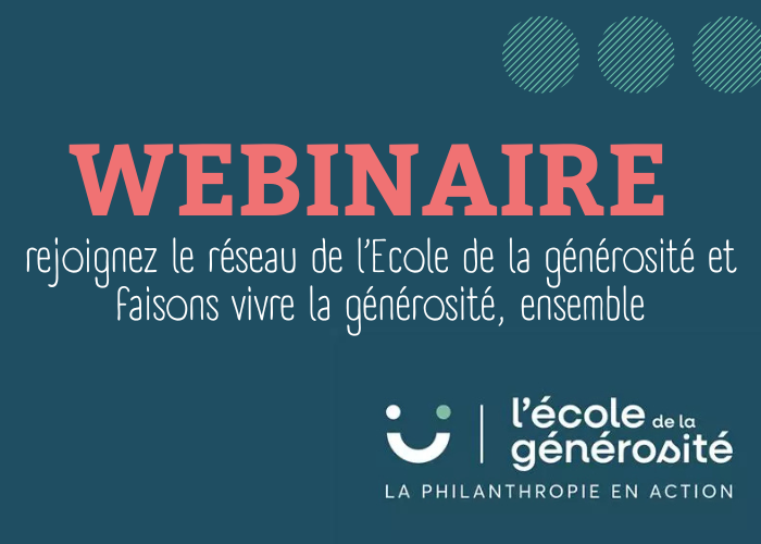 Vignette article - webinaire Ecole de générosité