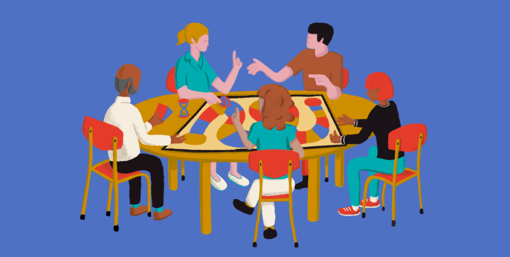 Illustration parcours jouons collectif f et solidaire