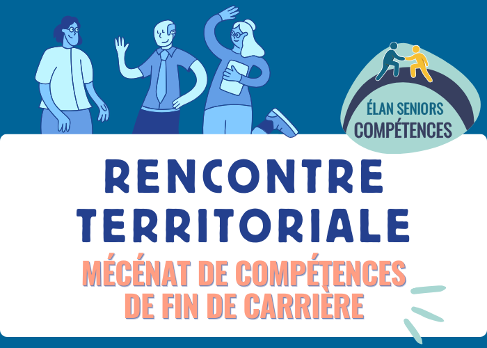 rencontre territoriale - mécénat de compétence fin de carrière avec bonhomme et pied qui dépasse